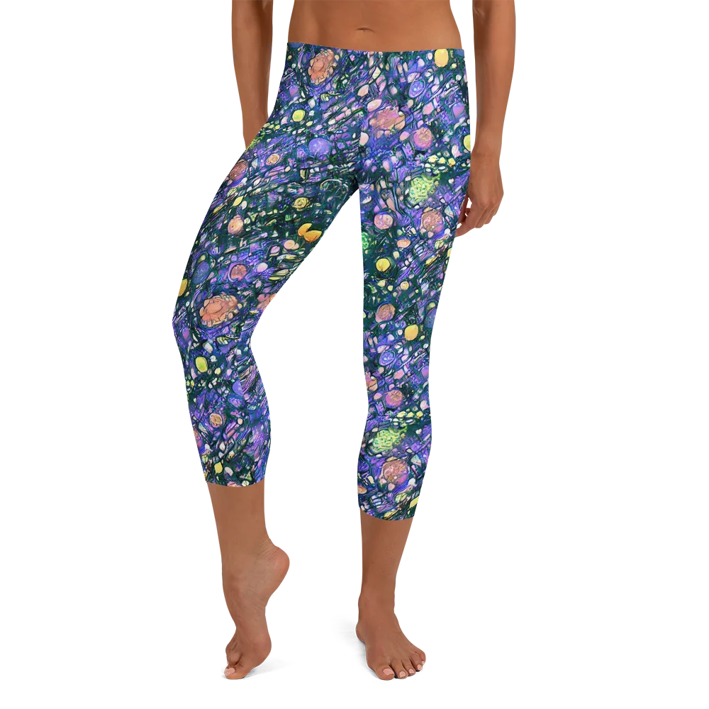 Neon Conservatory on Capri Leggings — Front