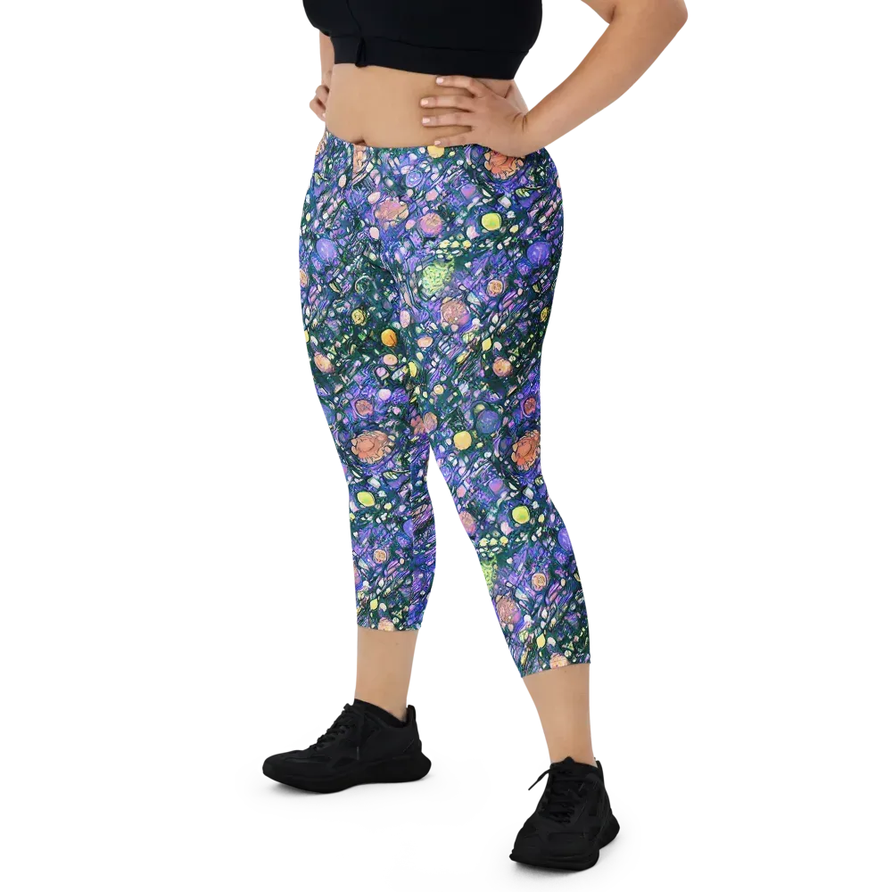 Neon Conservatory on Capri Leggings — Front