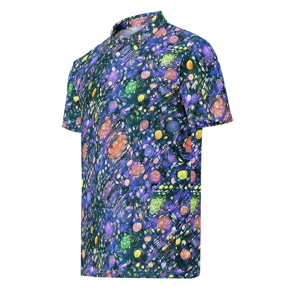 Neon Conservatory on Men's Slim Fit Polo Shirt — Left Front