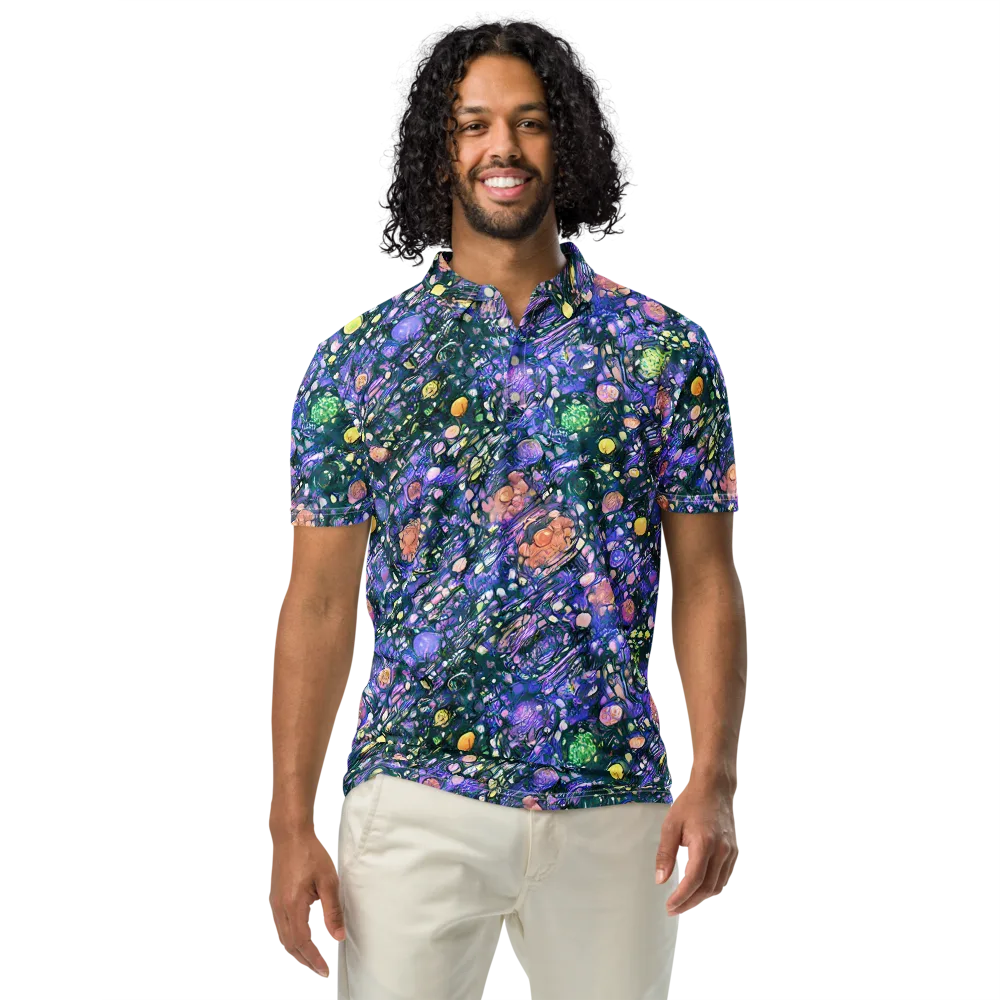 Neon Conservatory on Men's Slim Fit Polo Shirt — Front