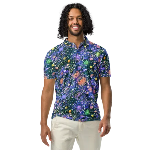 Neon Conservatory on a Men's Slim Fit Polo Shirt