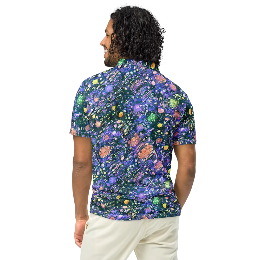 Neon Conservatory on Men's Slim Fit Polo Shirt — Back