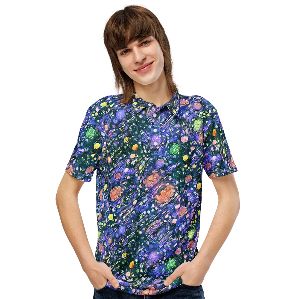 Neon Conservatory on Men's Slim Fit Polo Shirt — Front