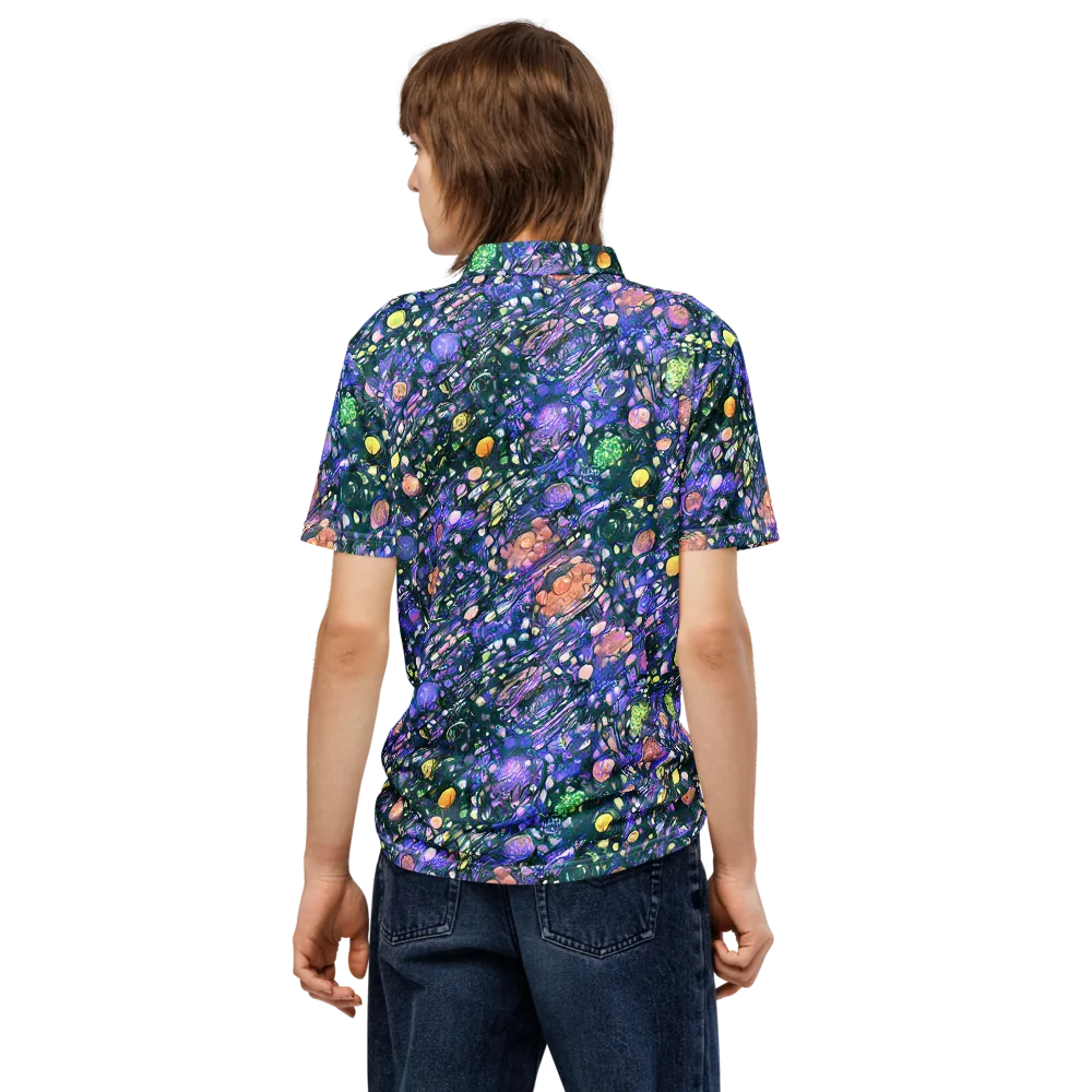 Neon Conservatory on Men's Slim Fit Polo Shirt — Back