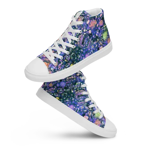 Neon Conservatory on a Men's High Top Canvas Shoes