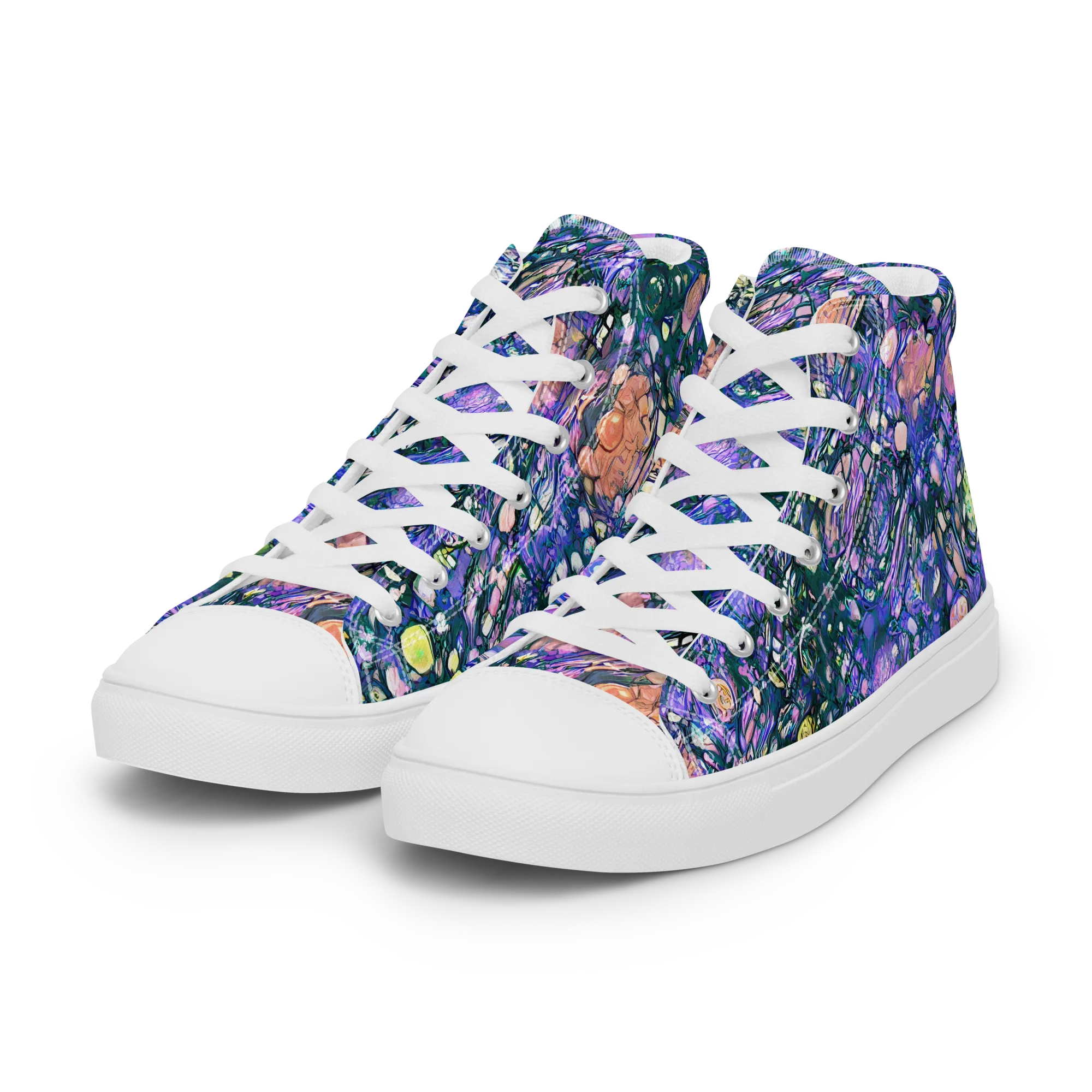 Neon Conservatory on Women's High Top Canvas Shoes — Left Front