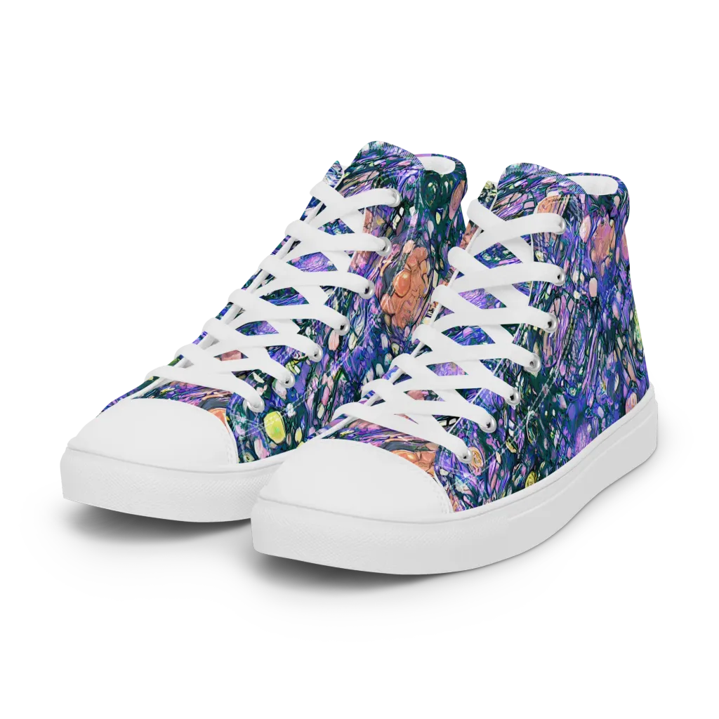 Neon Conservatory on Women's High Top Canvas Shoes — Left Front