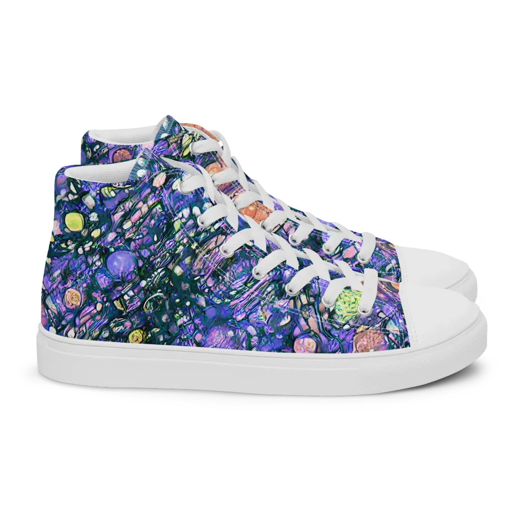 Neon Conservatory on Women's High Top Canvas Shoes — Right