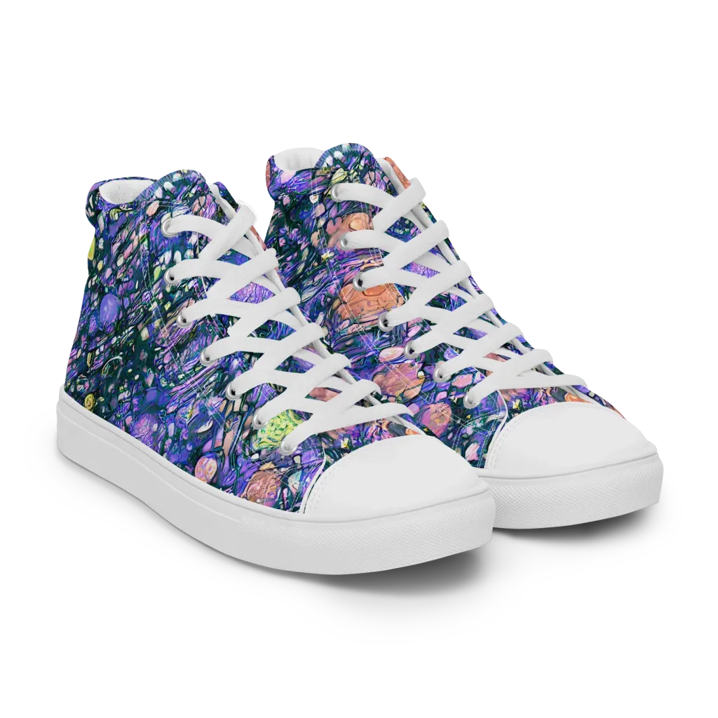 Neon Conservatory on Women's High Top Canvas Shoes — Right Front