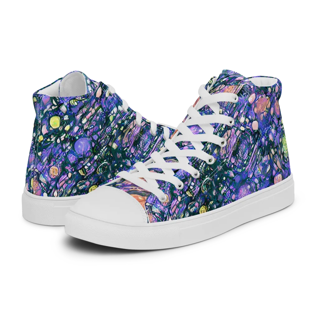 Neon Conservatory on Women's High Top Canvas Shoes — Left