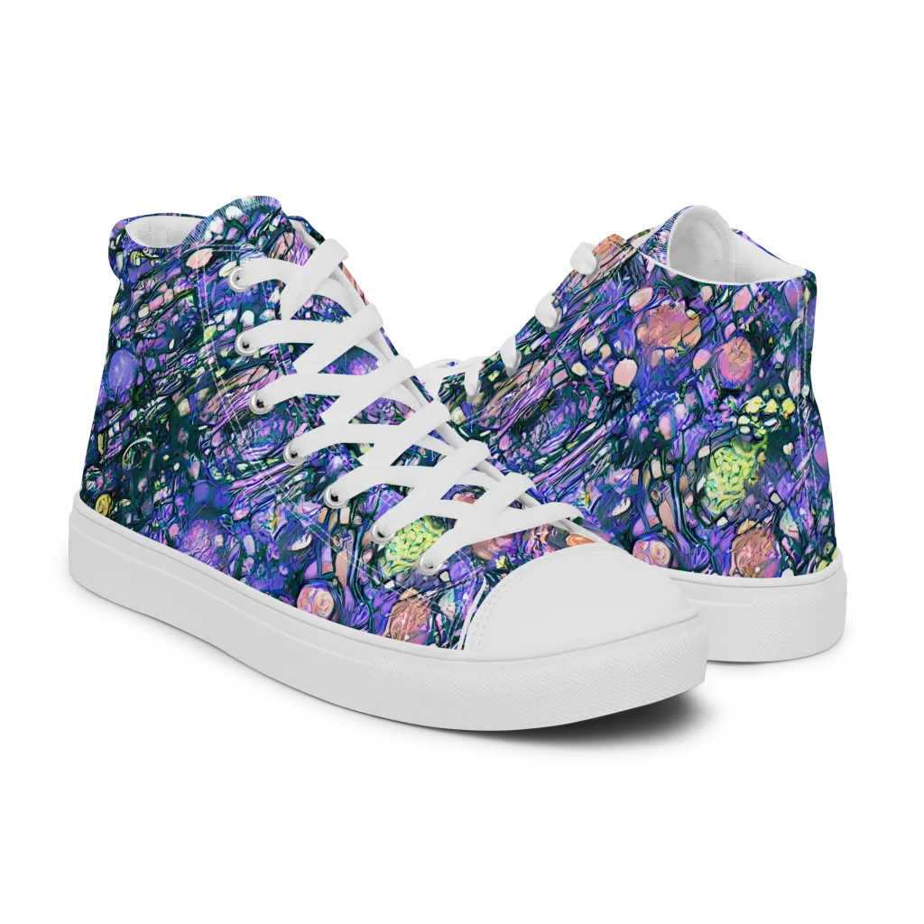 Neon Conservatory on Women's High Top Canvas Shoes — Right