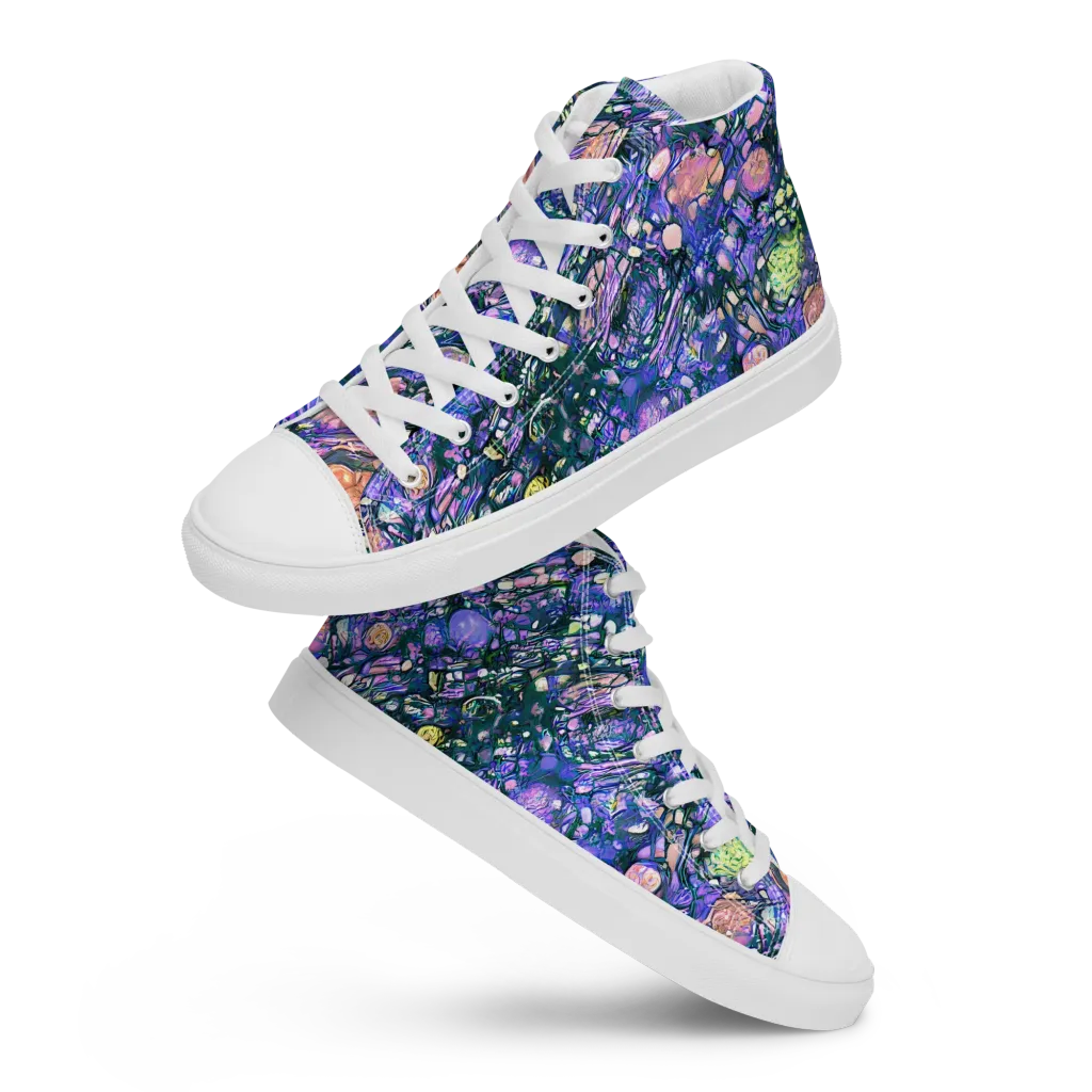 Neon Conservatory on Women's High Top Canvas Shoes — Front