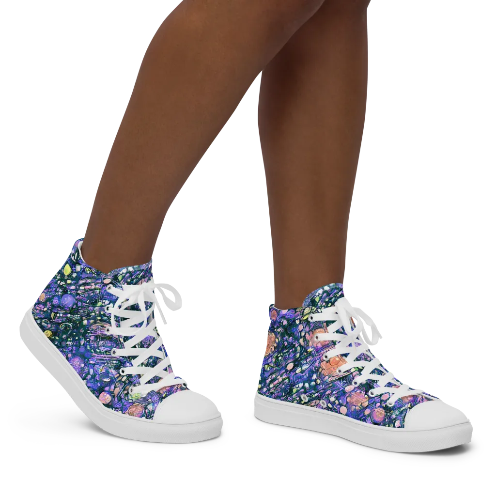 Neon Conservatory on Women's High Top Canvas Shoes — Right