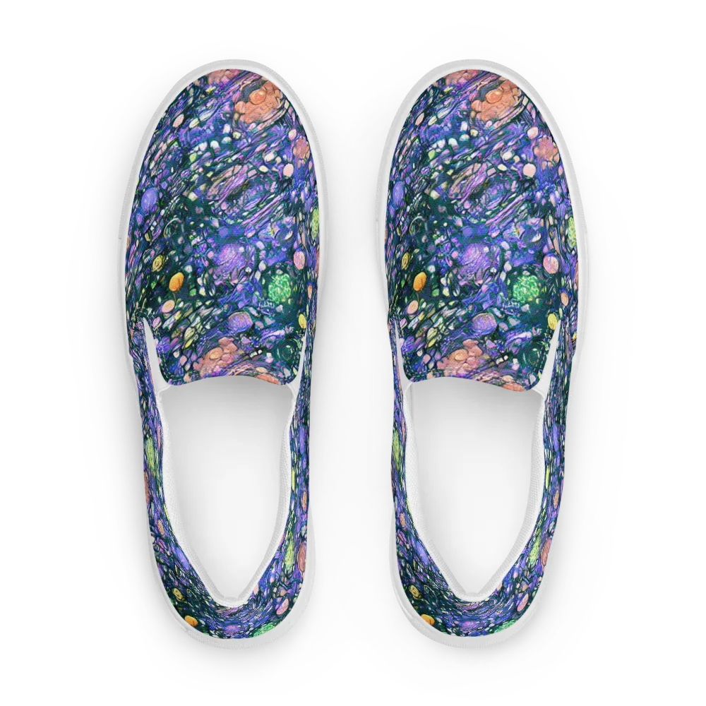 Neon Conservatory on Men's Slip-On Canvas Shoes — Front