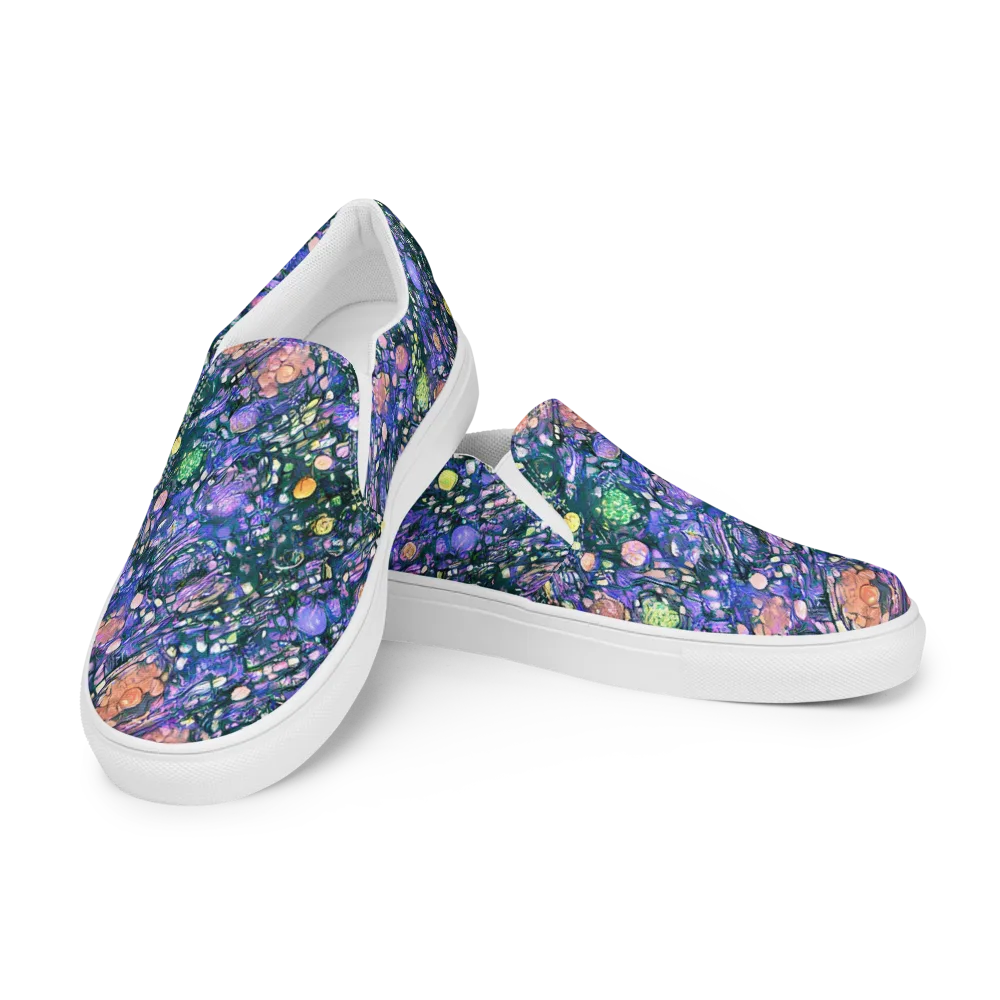 Neon Conservatory on Men's Slip-On Canvas Shoes — Left Front