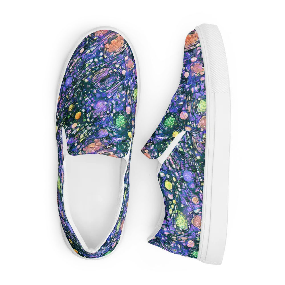 Neon Conservatory on Men's Slip-On Canvas Shoes — Front