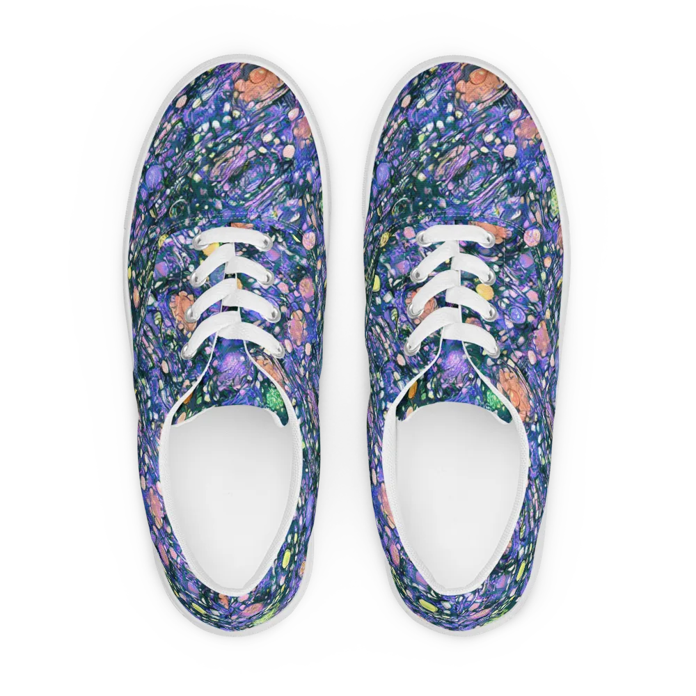 Neon Conservatory on Men's Lace-Up Canvas Shoes — Front