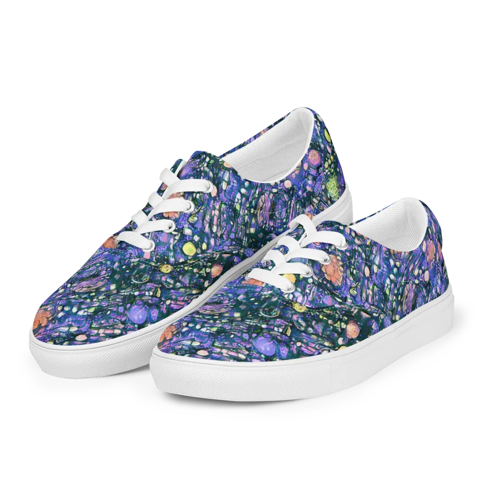 Neon Conservatory on Men's Lace-Up Canvas Shoes — Left Front