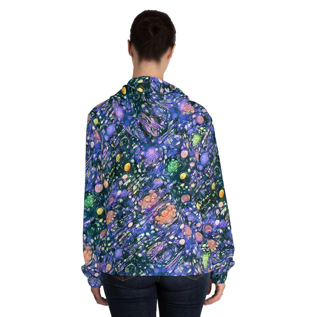 Neon Conservatory on Women's Full-Zip Hoodie — Back On Person