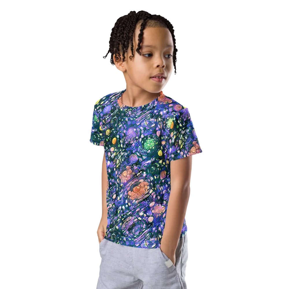 Neon Conservatory on Kids Crew Neck T-Shirt — Left Front