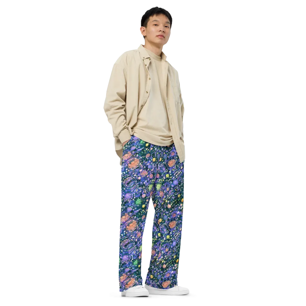 Neon Conservatory on Wide-Leg Pants — Right Front