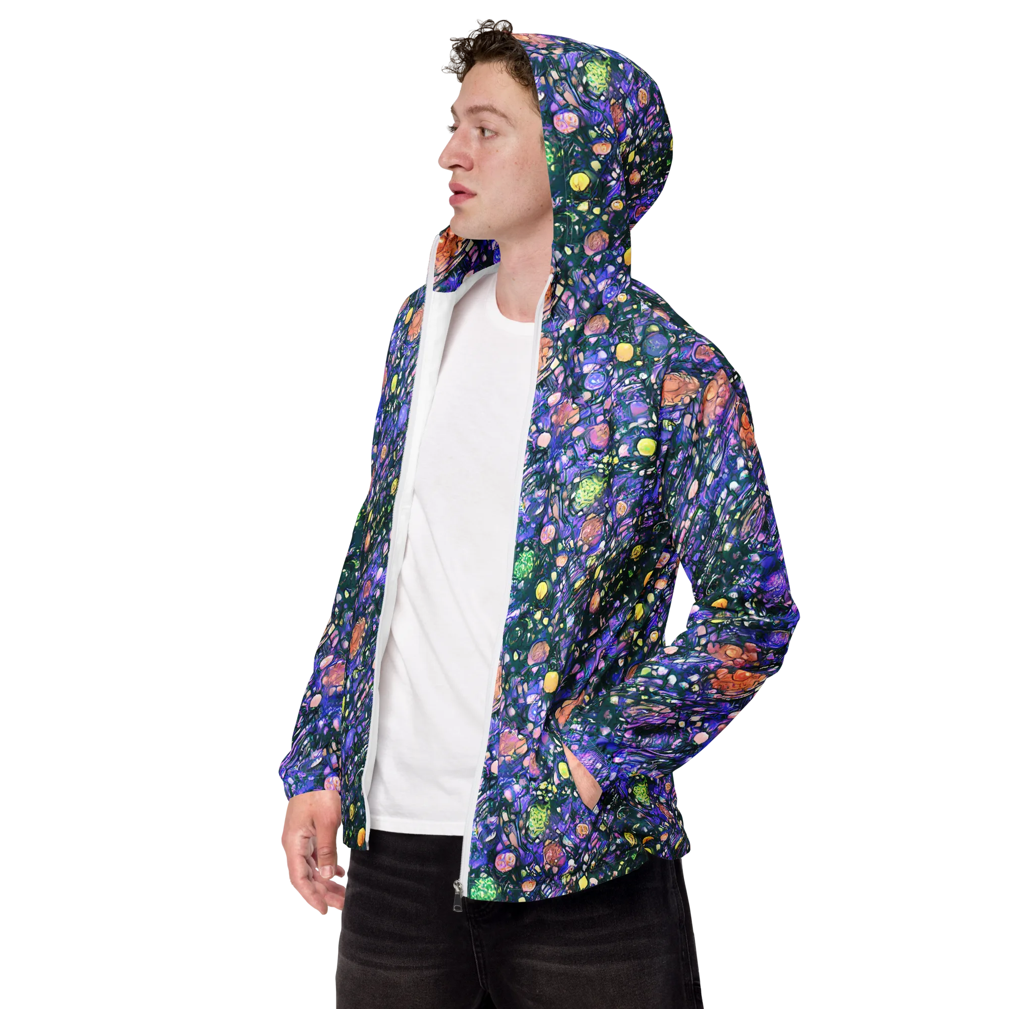 Neon Conservatory on Men's Windbreaker — Left Front