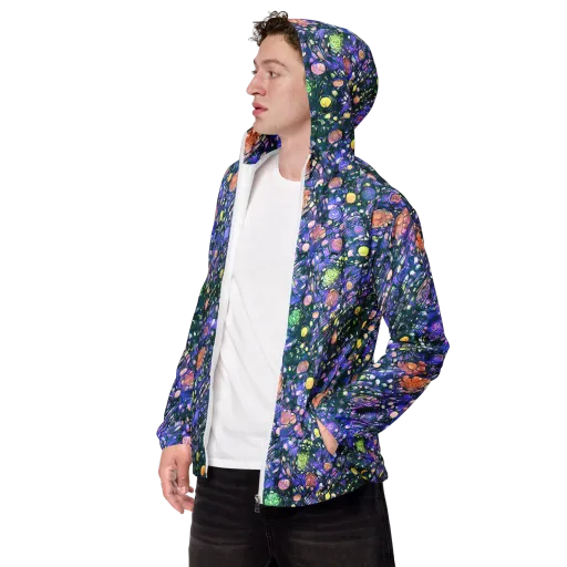 Neon Conservatory on a Men's Windbreaker