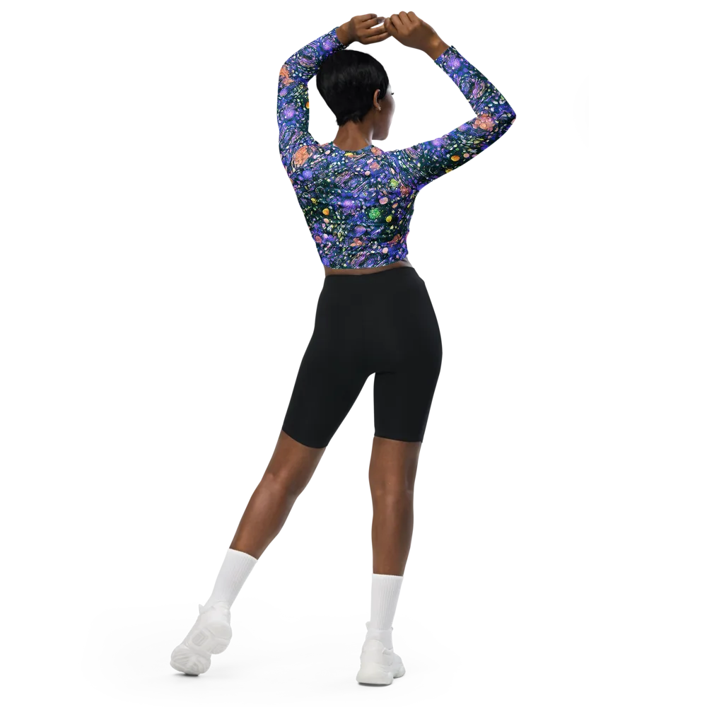 Neon Conservatory on Long Sleeve Crop Top — Back