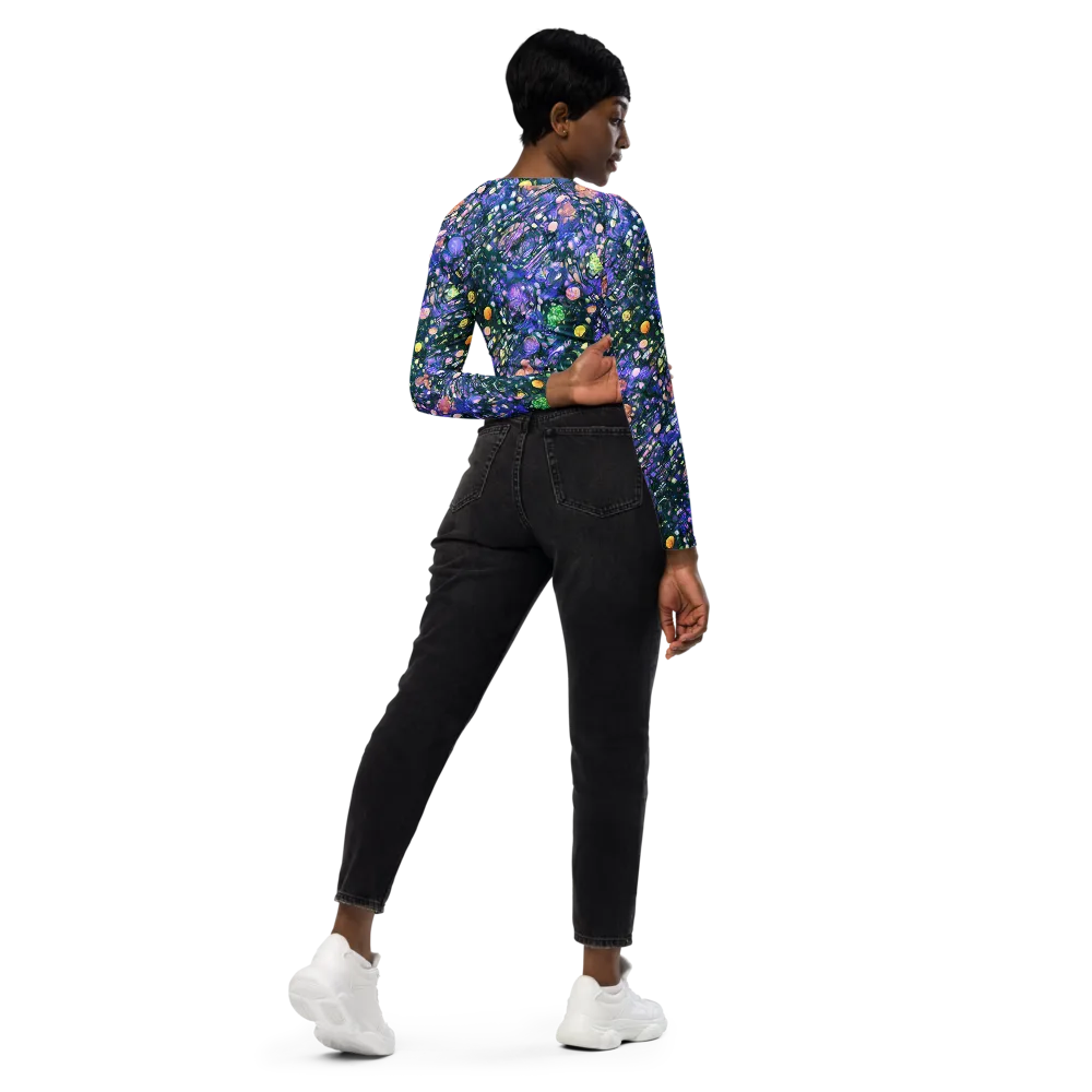 Neon Conservatory on Long Sleeve Crop Top — Right Back