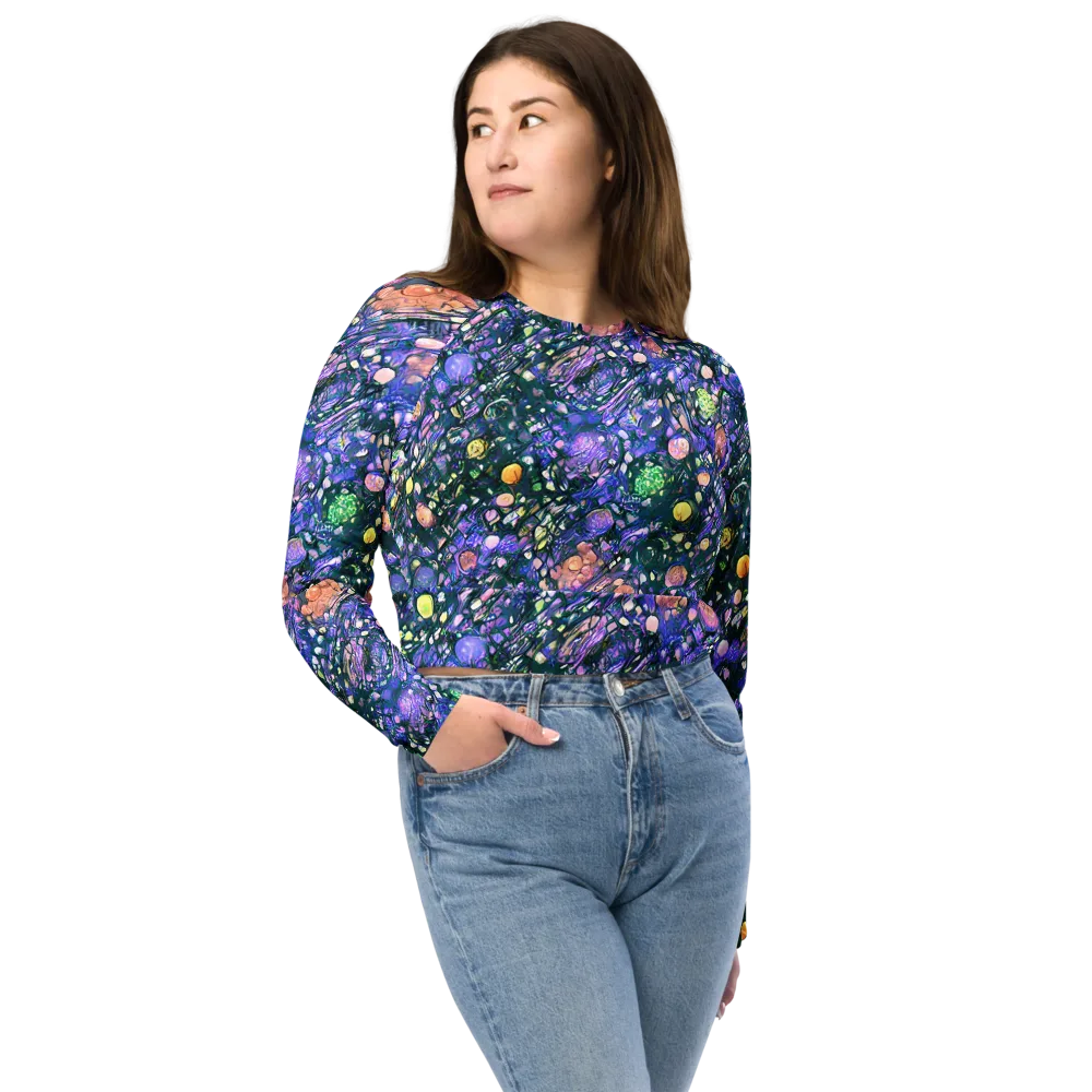 Neon Conservatory on Long Sleeve Crop Top — Front