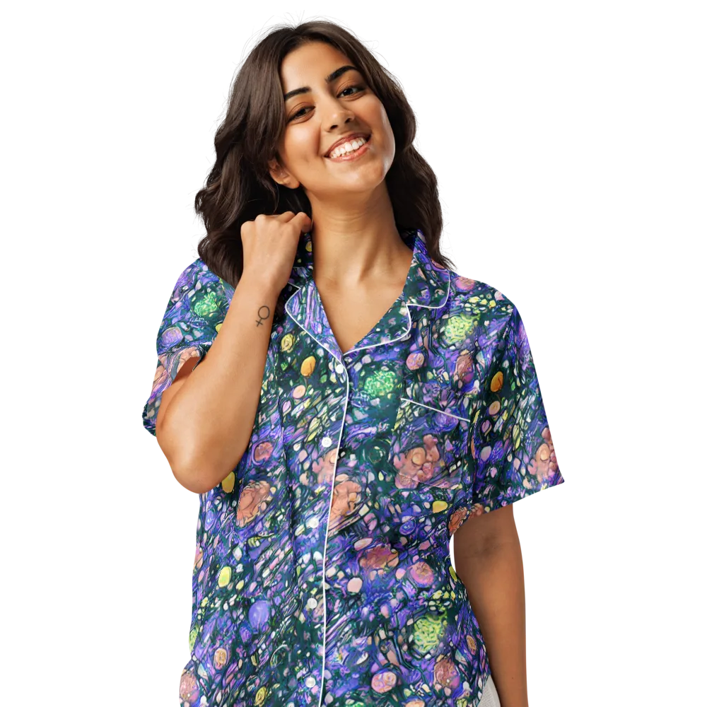 Neon Conservatory on Women's Short Sleeve Pajama Top — Front