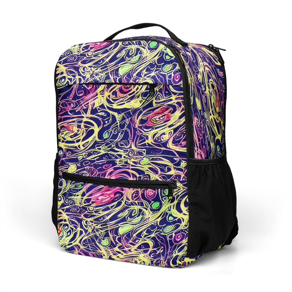 Lemon Ink Riptide on Utility Backpack — Left Front