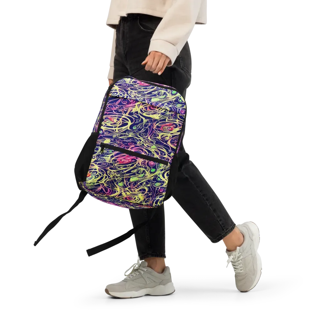 Lemon Ink Riptide on Utility Backpack — Front