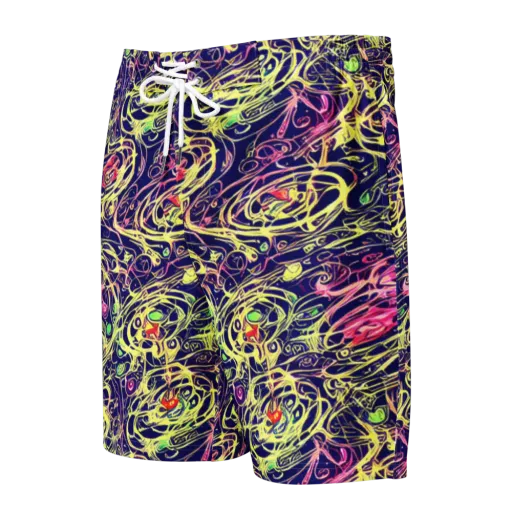Lemon Ink Riptide on a Men's Board Shorts