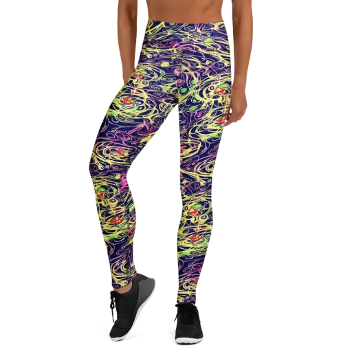 Lemon Ink Riptide on a Yoga Leggings