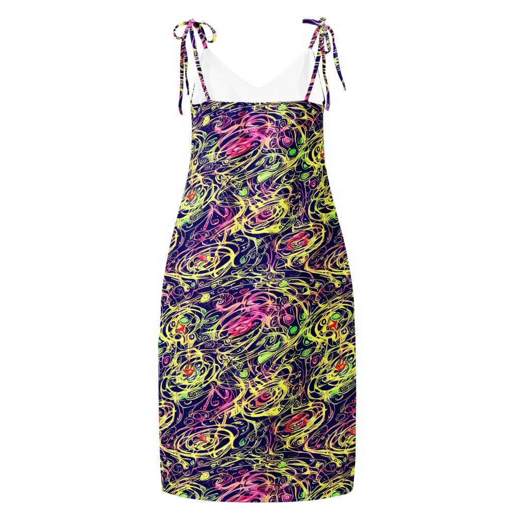 Lemon Ink Riptide on Slip Dress — Back