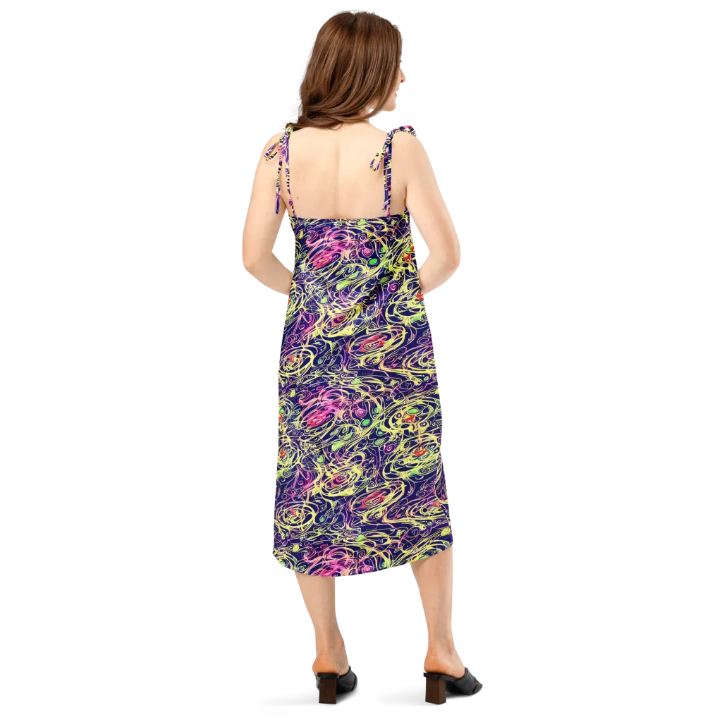 Lemon Ink Riptide on Slip Dress — Back