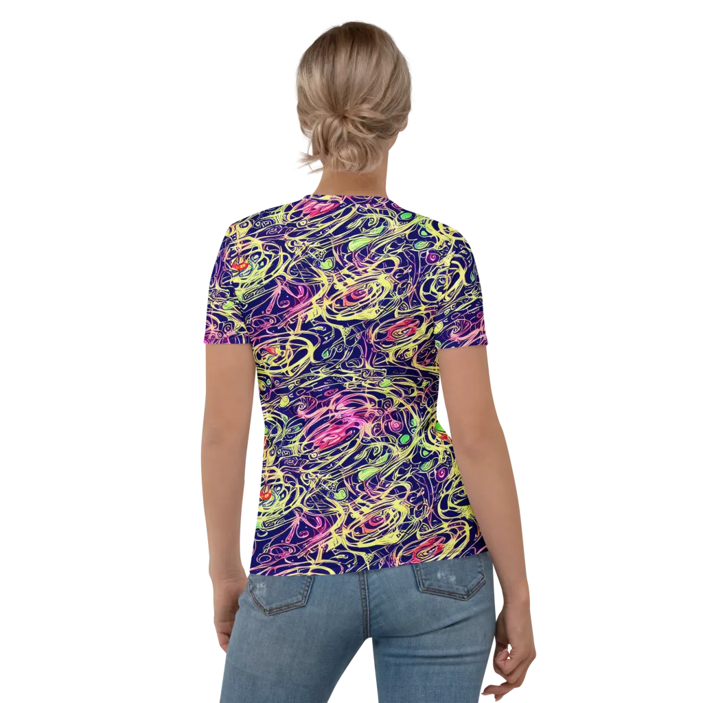 Lemon Ink Riptide on Women's Crew Neck T-Shirt — Back