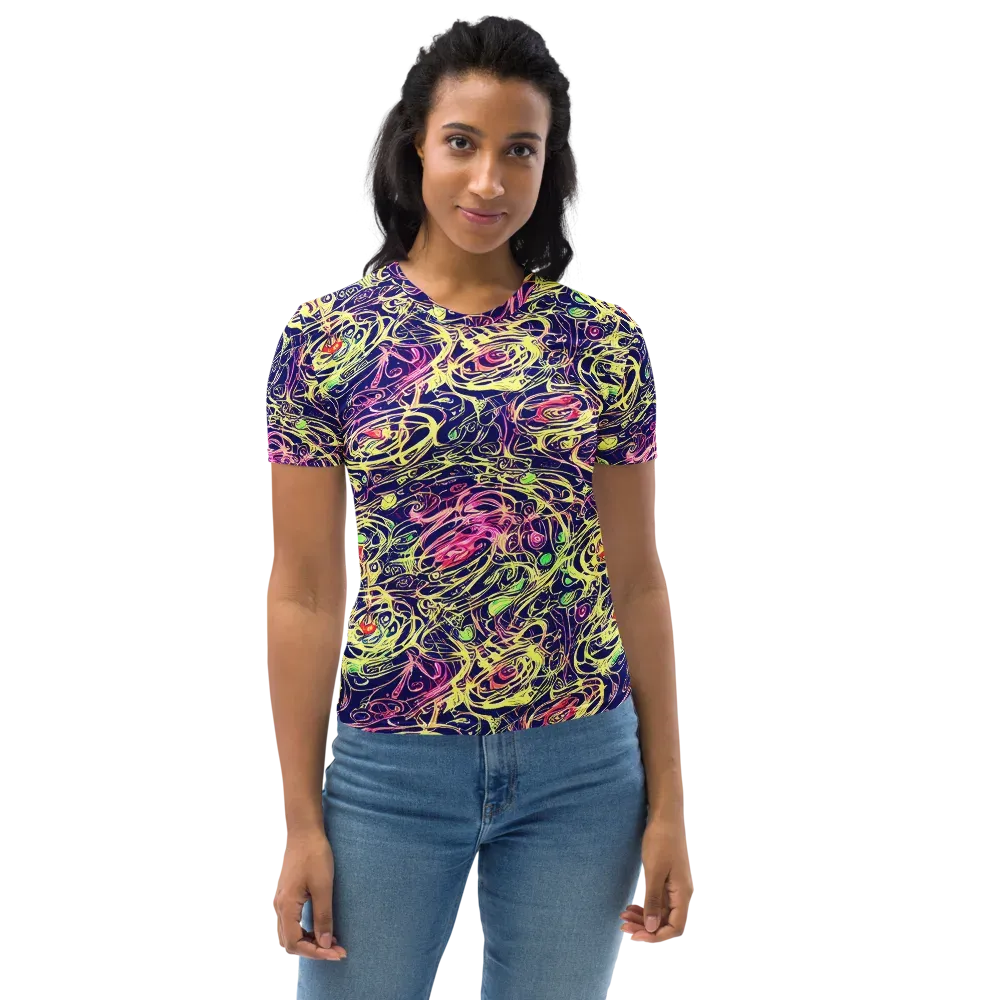 Lemon Ink Riptide on Women's Crew Neck T-Shirt — Front