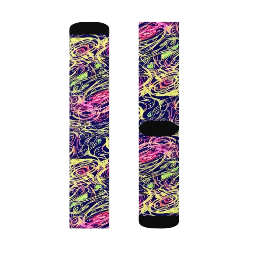 Lemon Ink Riptide on a Socks