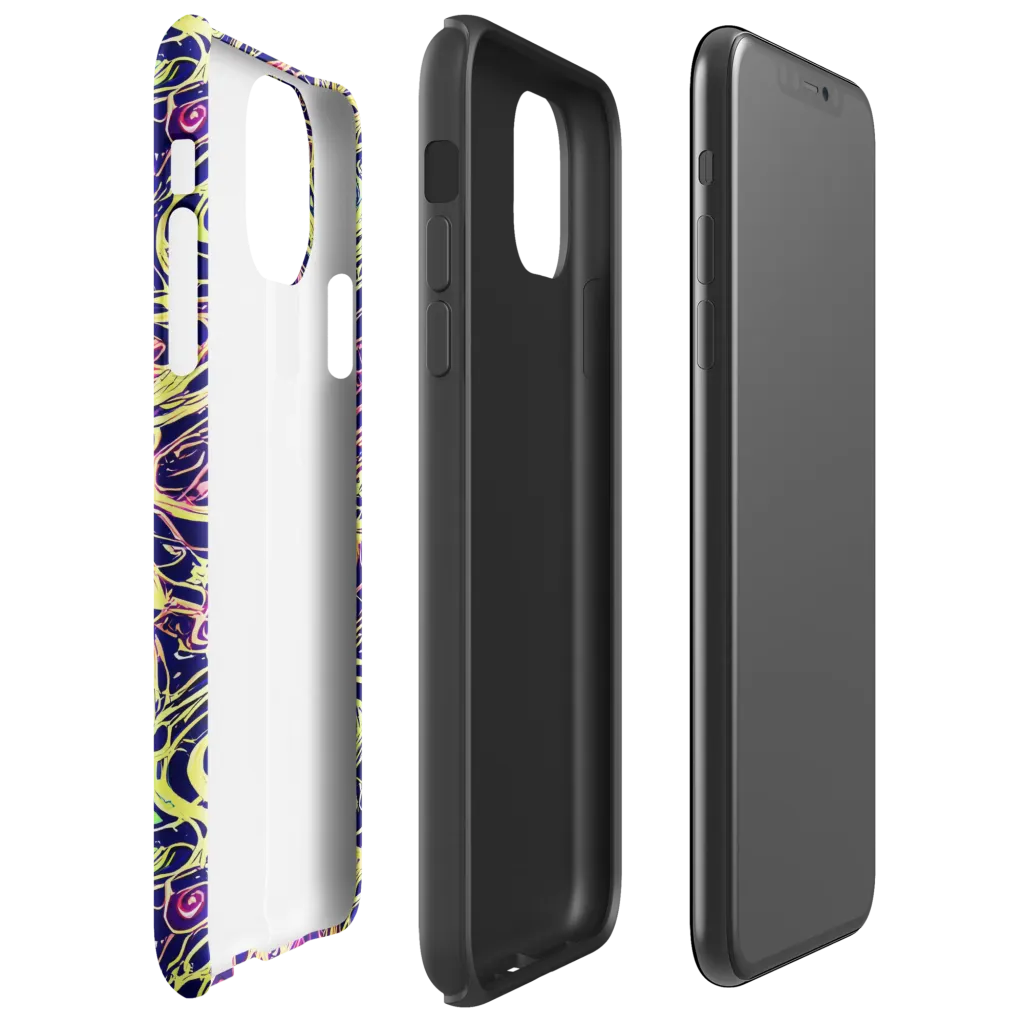 Lemon Ink Riptide on Tough Case for iPhone® — Right