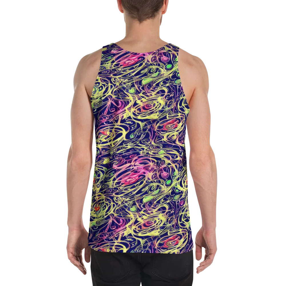 Lemon Ink Riptide on Men's Tank Top — Back