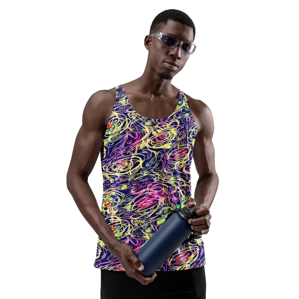 Lemon Ink Riptide on Men's Tank Top — Front
