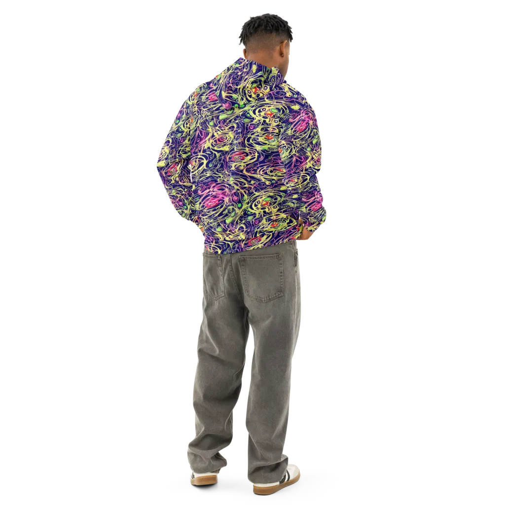 Lemon Ink Riptide on Cotton Hoodie — Back