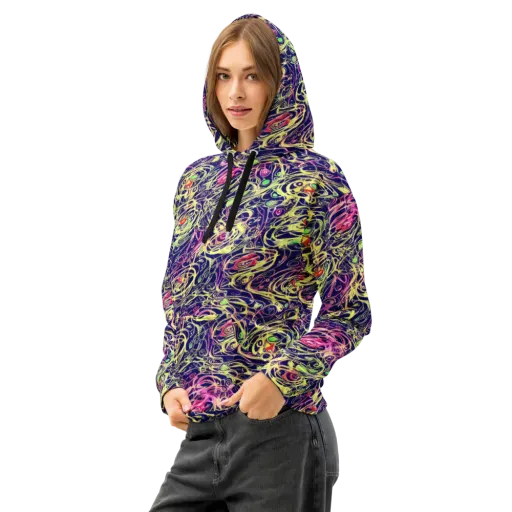 Lemon Ink Riptide on a Cotton Hoodie