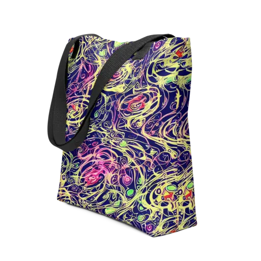 Lemon Ink Riptide on a Tote Bag