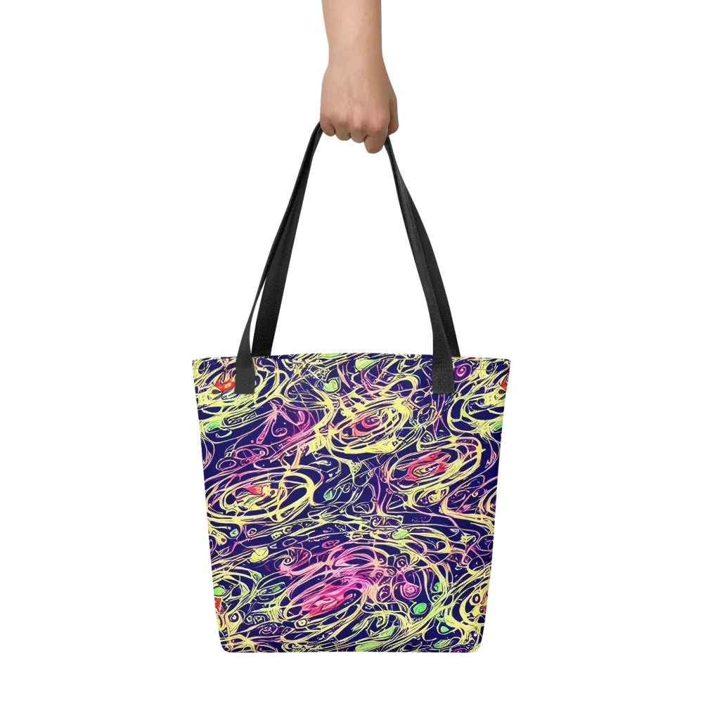 Lemon Ink Riptide on Tote Bag — Front