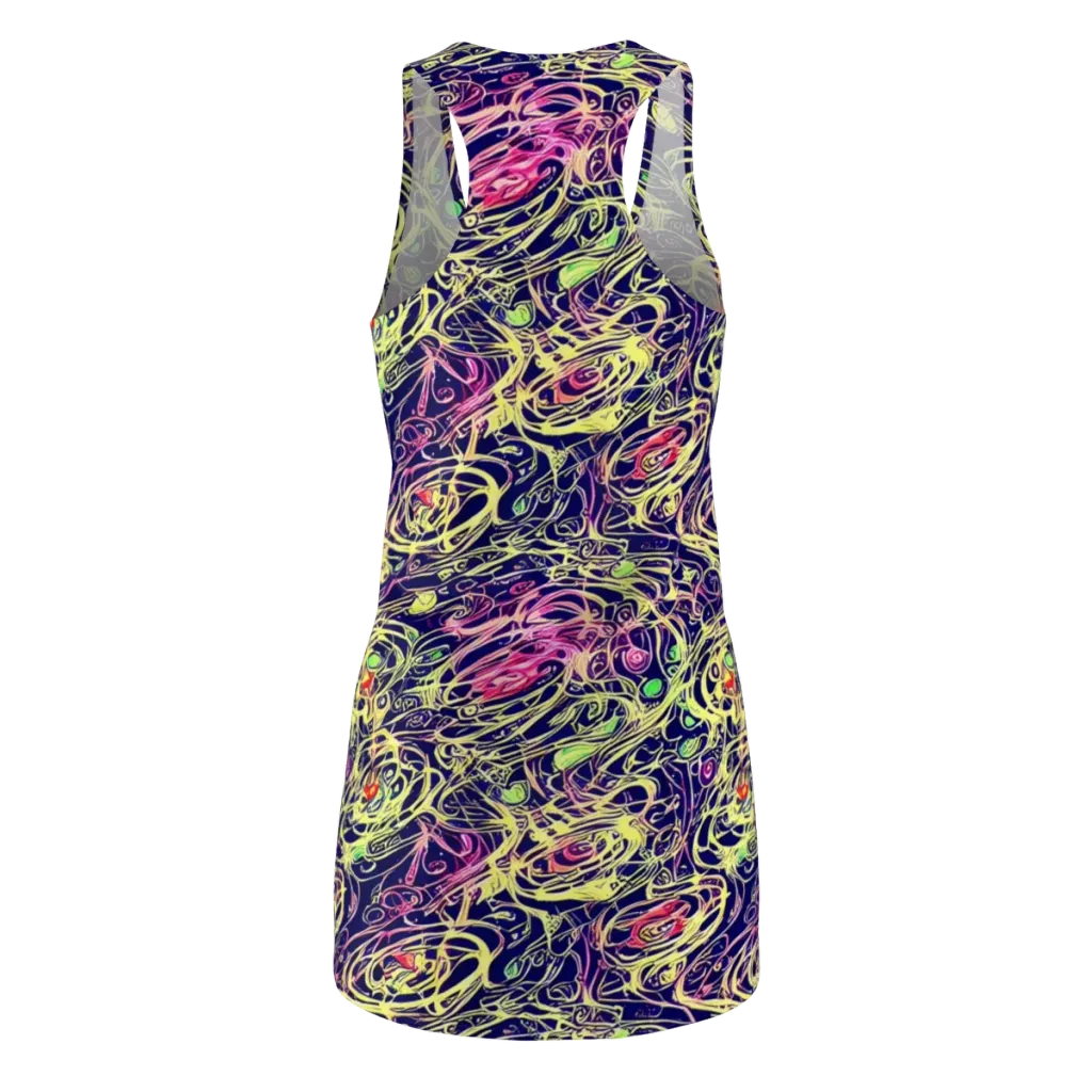 Lemon Ink Riptide on Racerback Dress — Back