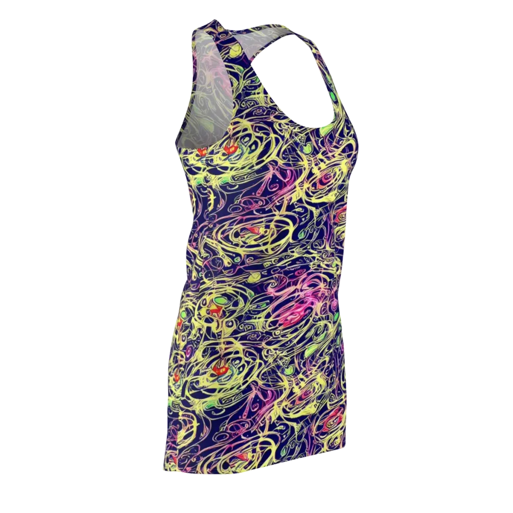 Lemon Ink Riptide on Racerback Dress — Front Side
