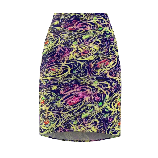 Lemon Ink Riptide on a Pencil Skirt
